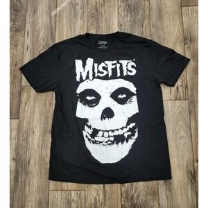 Misfits Brand T Shirt Large 42 / 44 Black White Full Front Logo